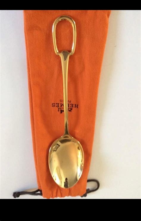 hermes gold plated spoons|Hermes cutlery online.